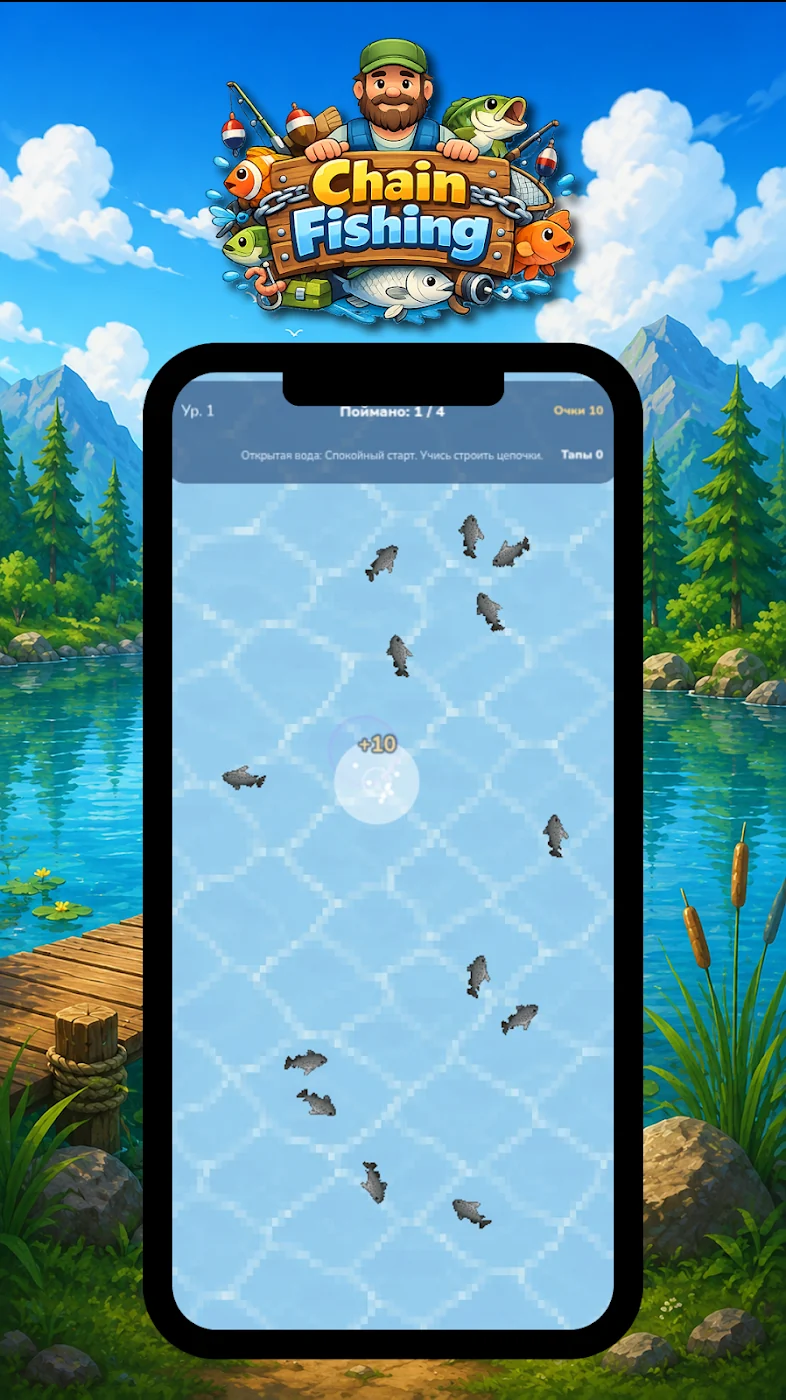 Developer artwork showing fish distributed across the play area.